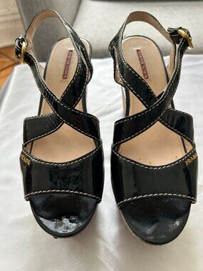 Vintage Prada Cork Platform Sandals – Size 40 – Like New